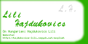 lili hajdukovics business card